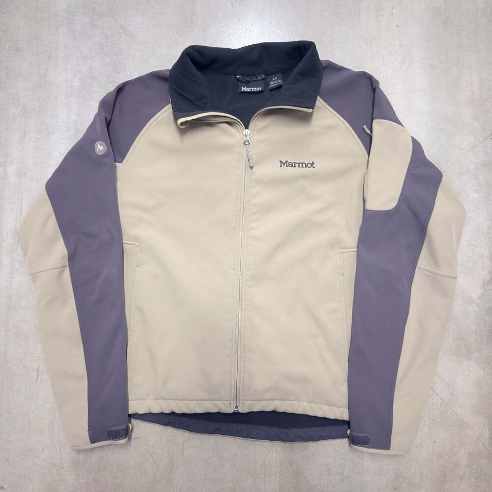 Marmot Men's Softshell Windbreaker Jacket Tan Gray Size Large